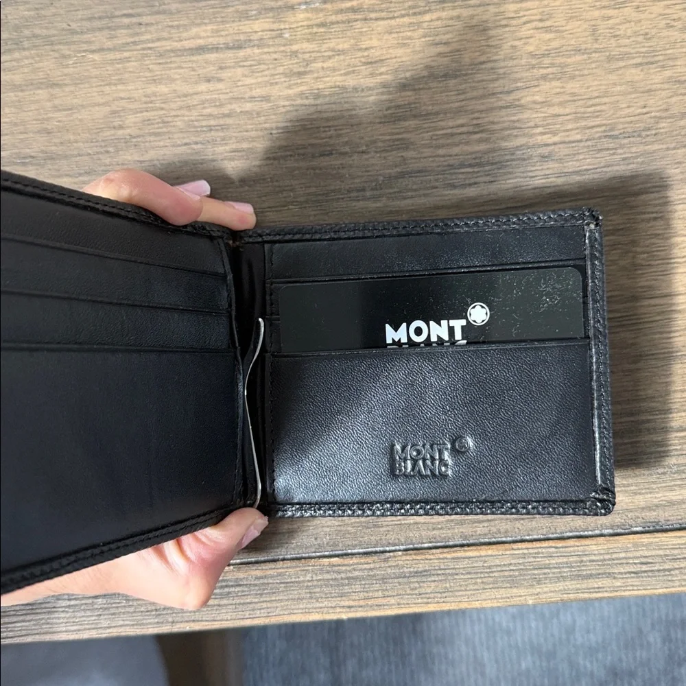 Mont Blanc Black Textured Money Clip